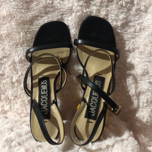 Designer inspired black heels with asymmetrical wood heel women’s size 8 - Picture 11 of 13